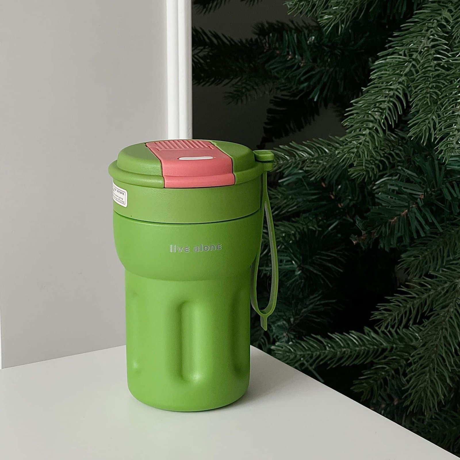 Fashionable 12oz Insulated Coffee Cup with Straw - 图片 4