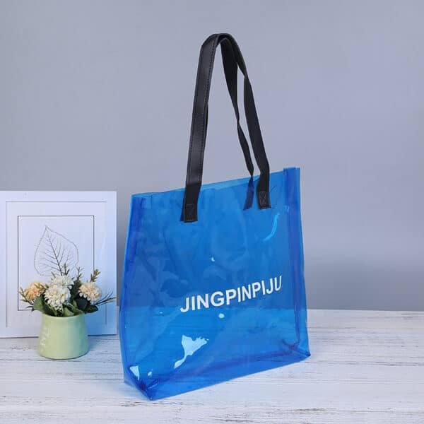 PVC Clear Tote with Leather Handle - Image 5