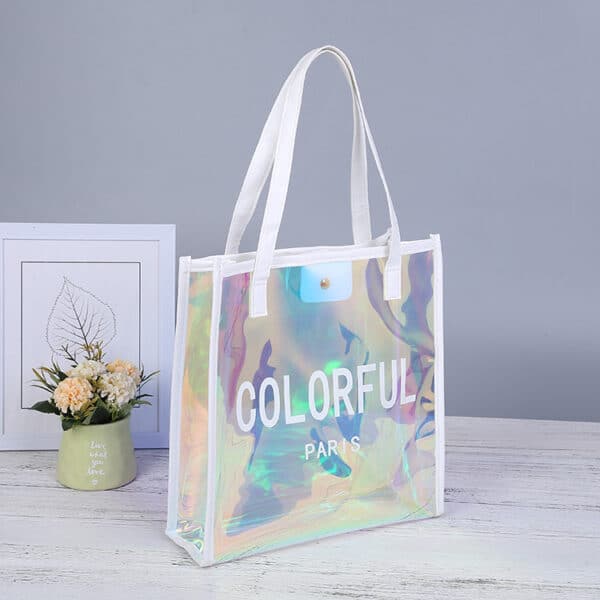 Custom PVC Clear Jelly Illusion Tote Bag - 图片 5