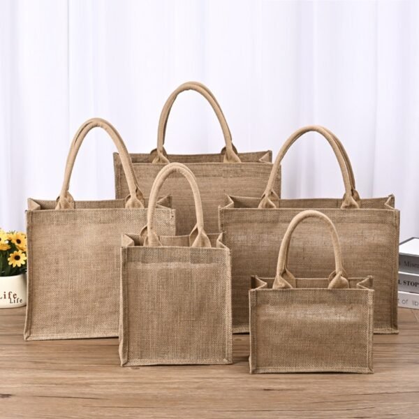Eco-friendly Linen Hand-held Canvas Bag - Image 5