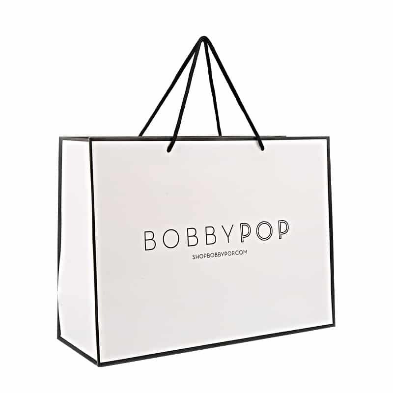 Customized White Card Gift Paper Bags - 图片 5