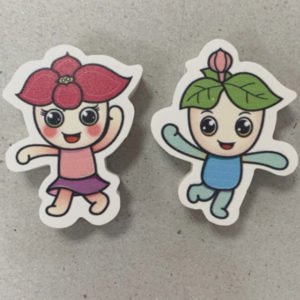Colorful Beveled Square Eraser w/Logo - 图片 5
