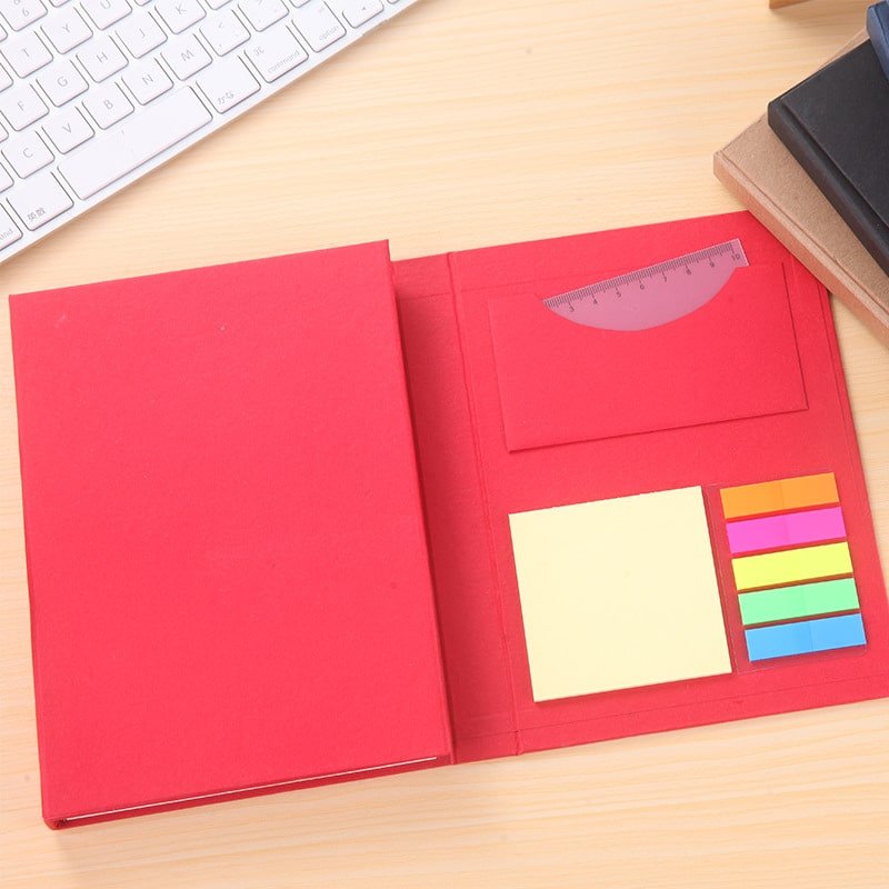 Notebook With Colorful Sticky Notes And Office Stationery - 图片 5