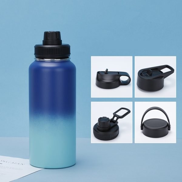 32oz Large Capacity Stainless Steel Thermos with Silicone Handle And Straw - 图片 5
