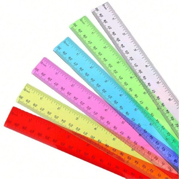 Colorful Transparent Plastic Ruler 12 inches - 图片 5