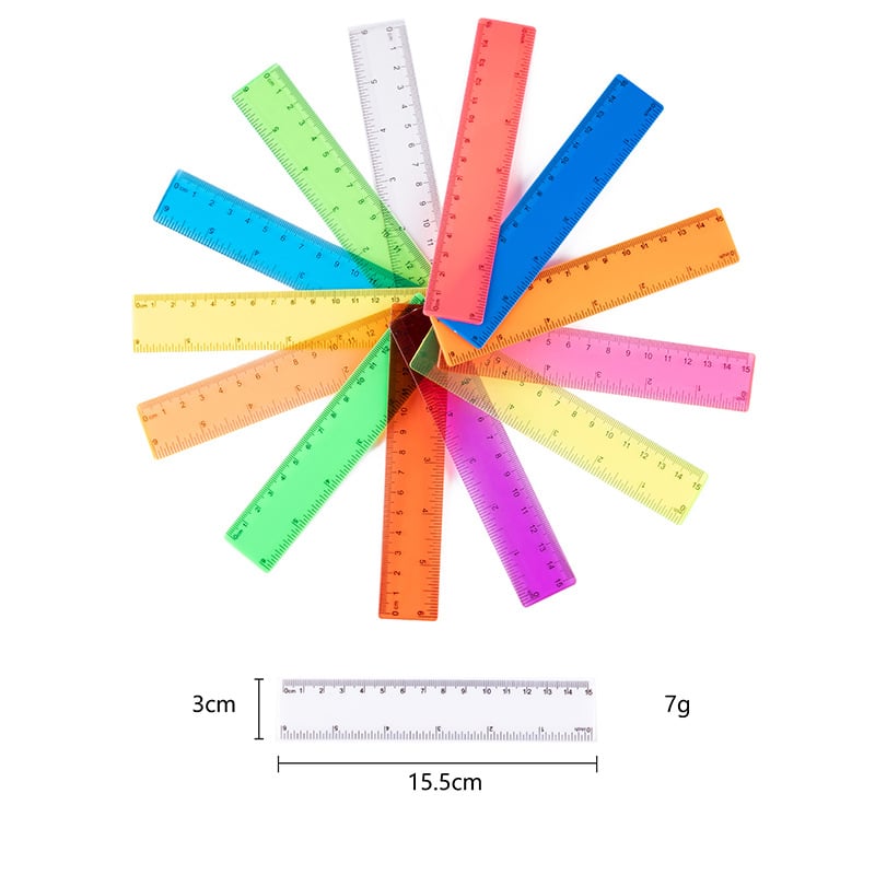 Colorful Plastic Straight Ruler 6 inches - 图片 5
