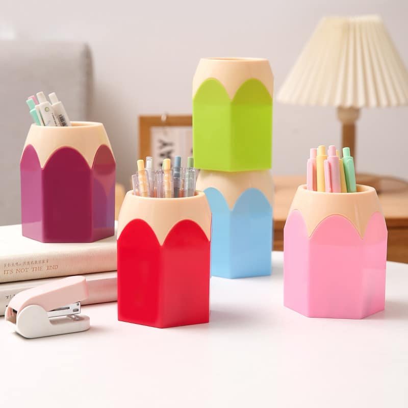 Large Pencil Tip Colour Block Pen Container - Image 5