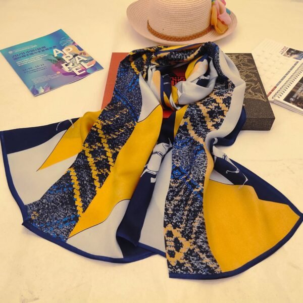 Custom Long Fashion Silk Scarf - 图片 5