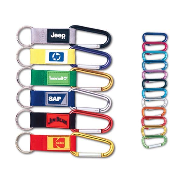 D Shaped Mountaineering Buckle Webbing Keychain - 图片 5