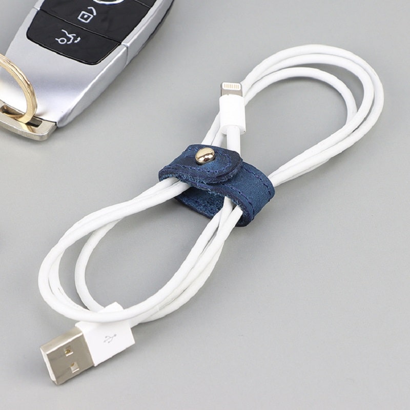 Leather Cardholder Keychain Business Set - 图片 5