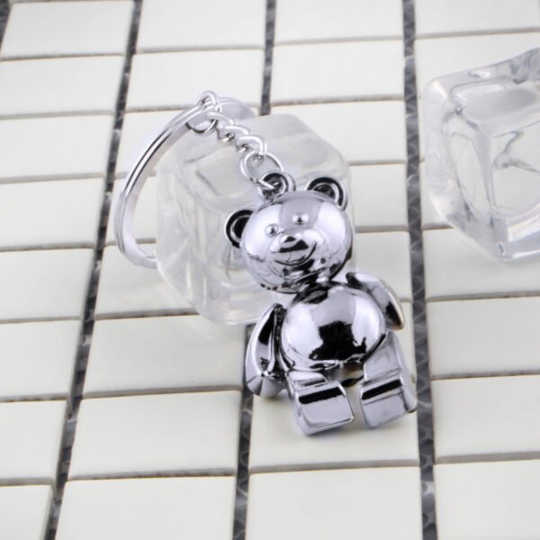 Zinc Alloy Articulated Bear Keychain Charm - Image 5