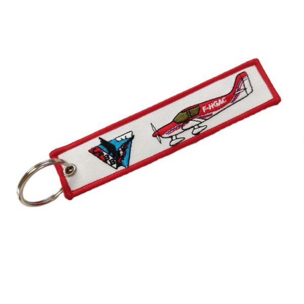 Embroidered Flight Keytag Keychain Fabric Keyring - 图片 5
