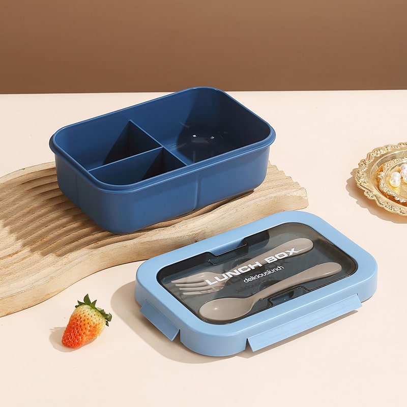 Custom Three Compartments Plastic Lunch Box - 图片 5