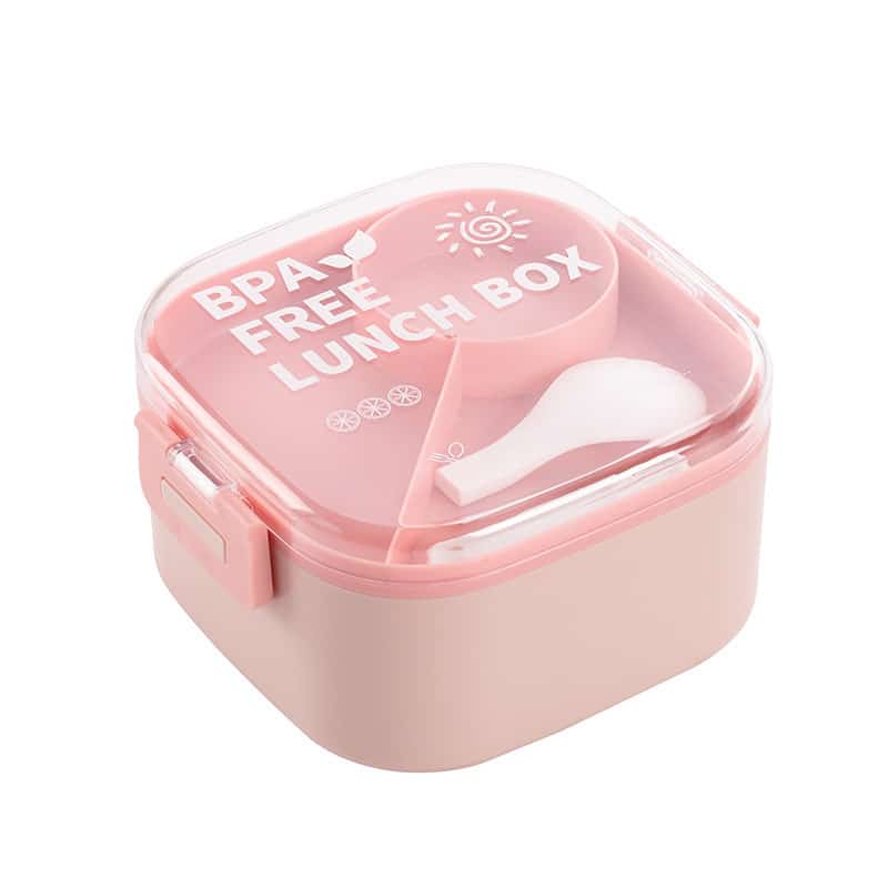 Square Shape Double Layer Lunch Box - 图片 5
