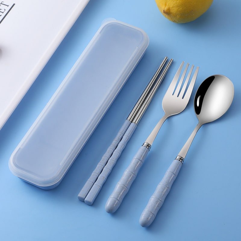 Wheat Straw Portable Tableware Set - Image 5
