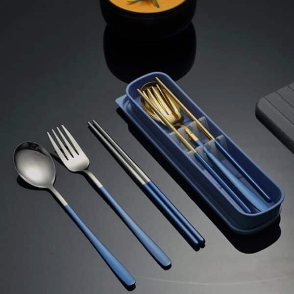 Portable Stainless Steel Tableware Set - 图片 5
