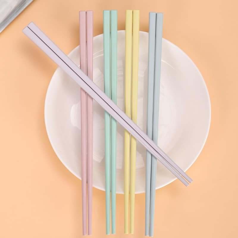 Colorful High Temperature Resistant PET Square Chopsticks - 图片 5