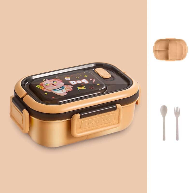 Simple Cartoon Compartments Microwaveable Lunch Box Children - Image 5