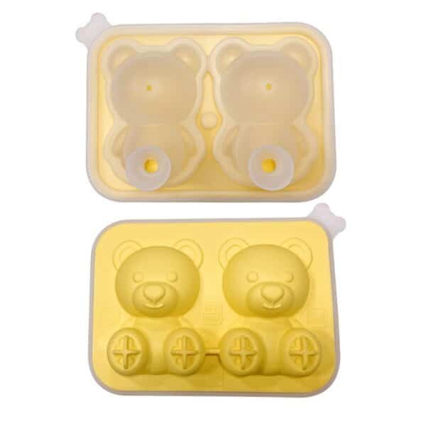 Two-Cavity Food-Grade Silicone Bear Ice Cube Mold - Image 5