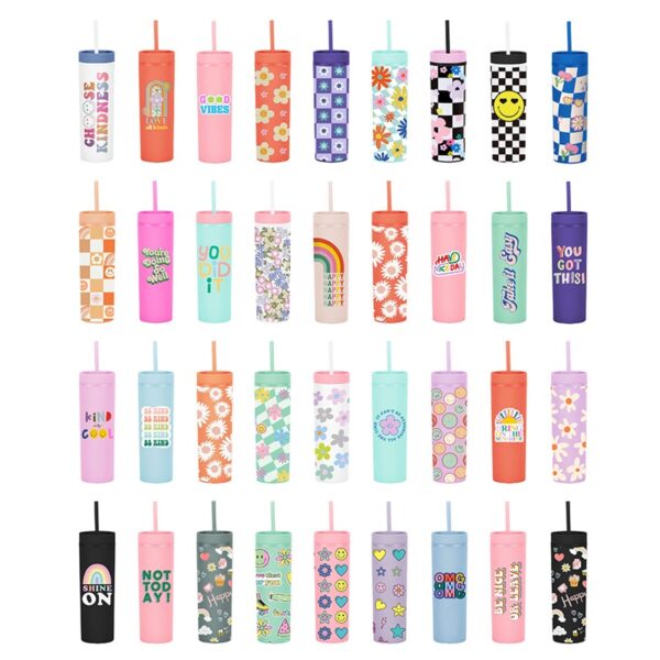 Simple Rubber Lacquer Double Layer Plastic Bottle 16oz - 图片 5