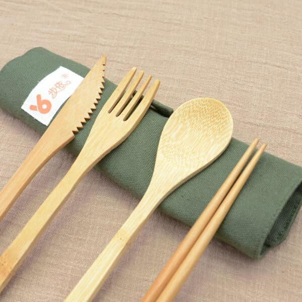 Travel Portable Bamboo Tableware Set - 图片 5
