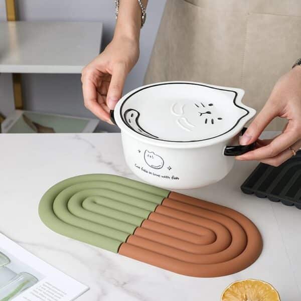 Thickened Rainbow Silicone Heat Pad with Custom Logo - 图片 5