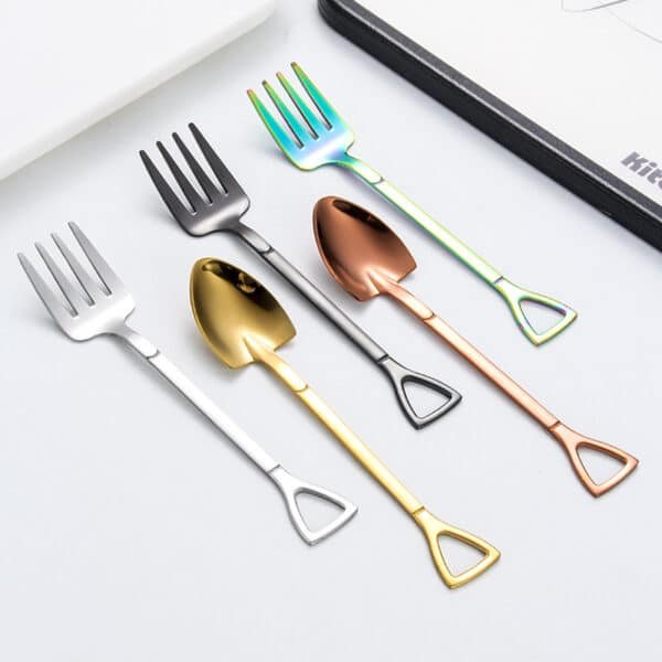 Creative Shovel-shaped Stainless Steel Coffee Spoon - Image 5