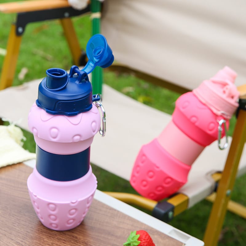 Silicone Travel Sports Water Bottle Outdoor Folding Mug - 图片 5