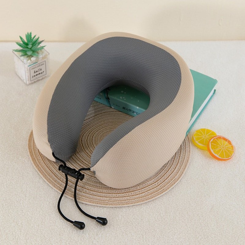 Memory Foam U-shaped Printed Logo Wholesale Office Napping Pillow - Image 5