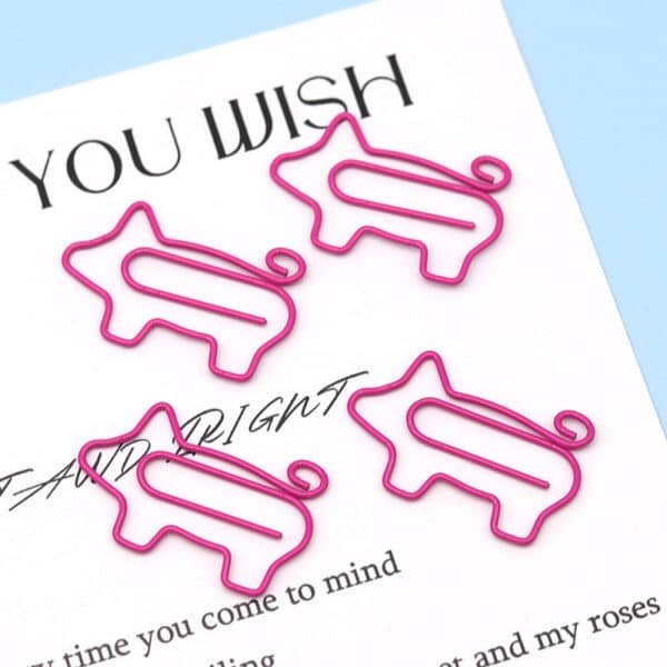 Cute Pig Shaped Paperclips - 图片 5