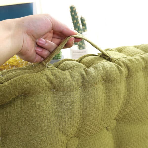 Hand-Carried Rattan Woven Linen Office Cushion - 图片 5