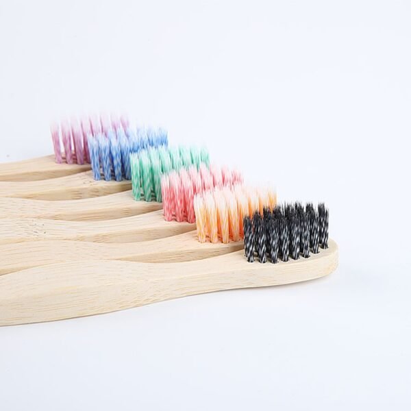 Children- Colorful Soft Bamboo Toothbrush - 图片 5