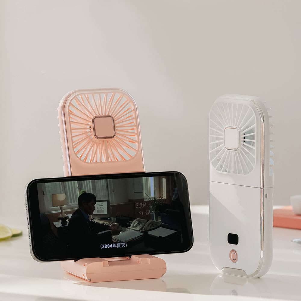 Foldable Phone Stand Power Bank Fan - 图片 5