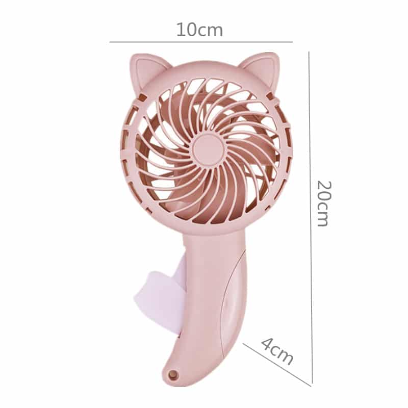 Custom Cute Cartoon Cat Shape Handheld Fan - 图片 5