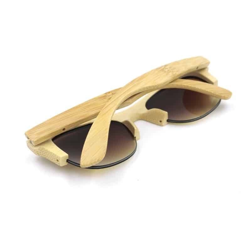 Half Frame Bamboo Sunglasses - 图片 5