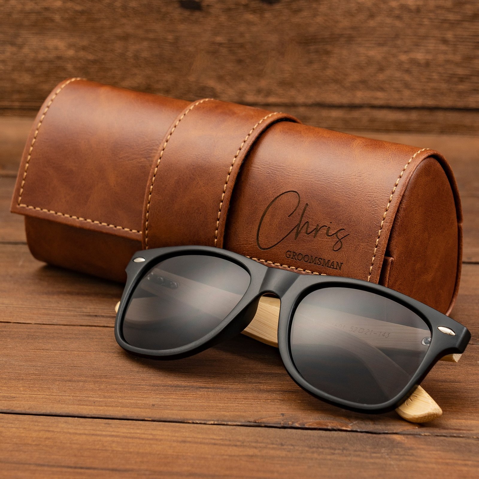 UV400 WoodeSunglassesith PC Lenses - 图片 5