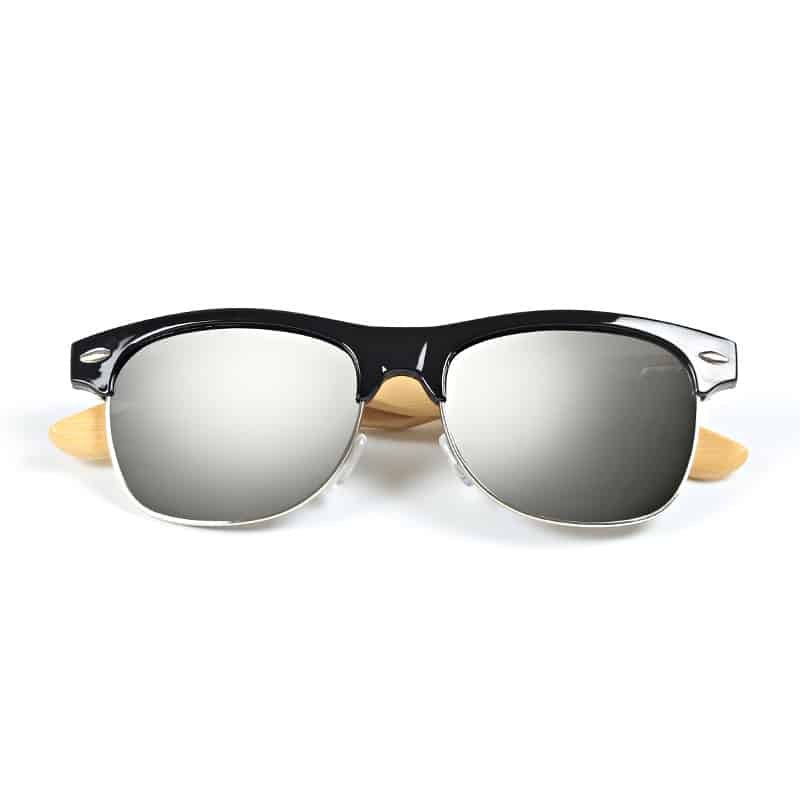 UV400 BamboSunglassesetal Half Frame - 图片 5