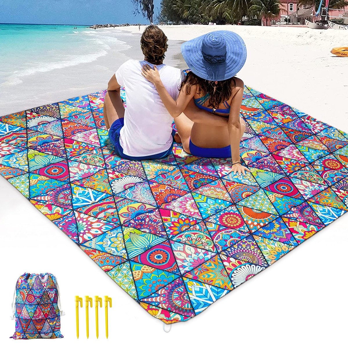 Double-Sided Microfiber Beach Towel - 图片 5