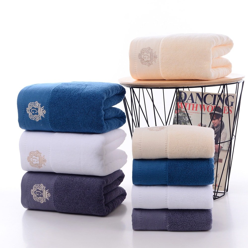 Solid Colour Towel Embroidered Logo - 图片 5