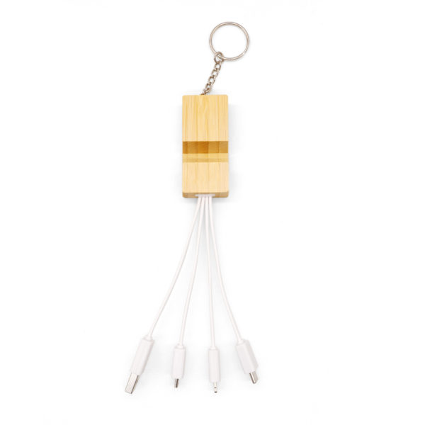 Bamboo Charging Cable/Keychain Phone Holeder - 图片 5
