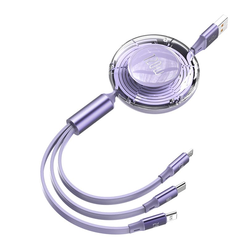 Super Fast 120W Retractable 4-in-i Charging Cable - 图片 5