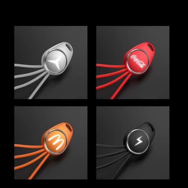 Wholesale Promotional 4-in-1 Charging Cable with Lumious LOGO - 图片 5
