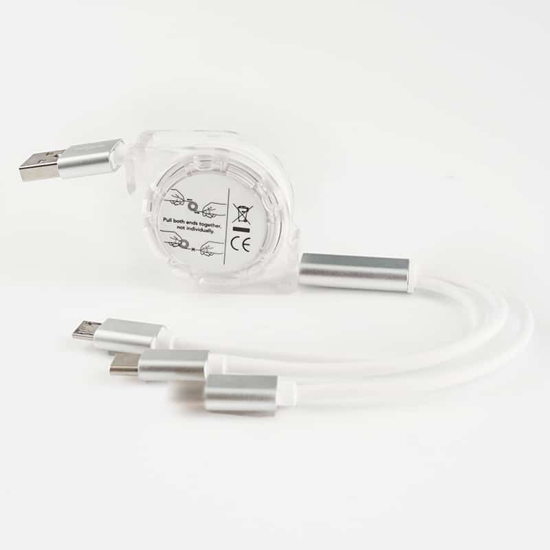 Retractable Promotional 4-in-1 Charging Cable - 图片 5