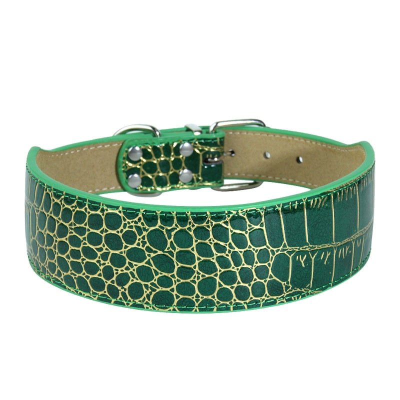Large Dog Crocodile Pattern Pet Collar - 图片 5