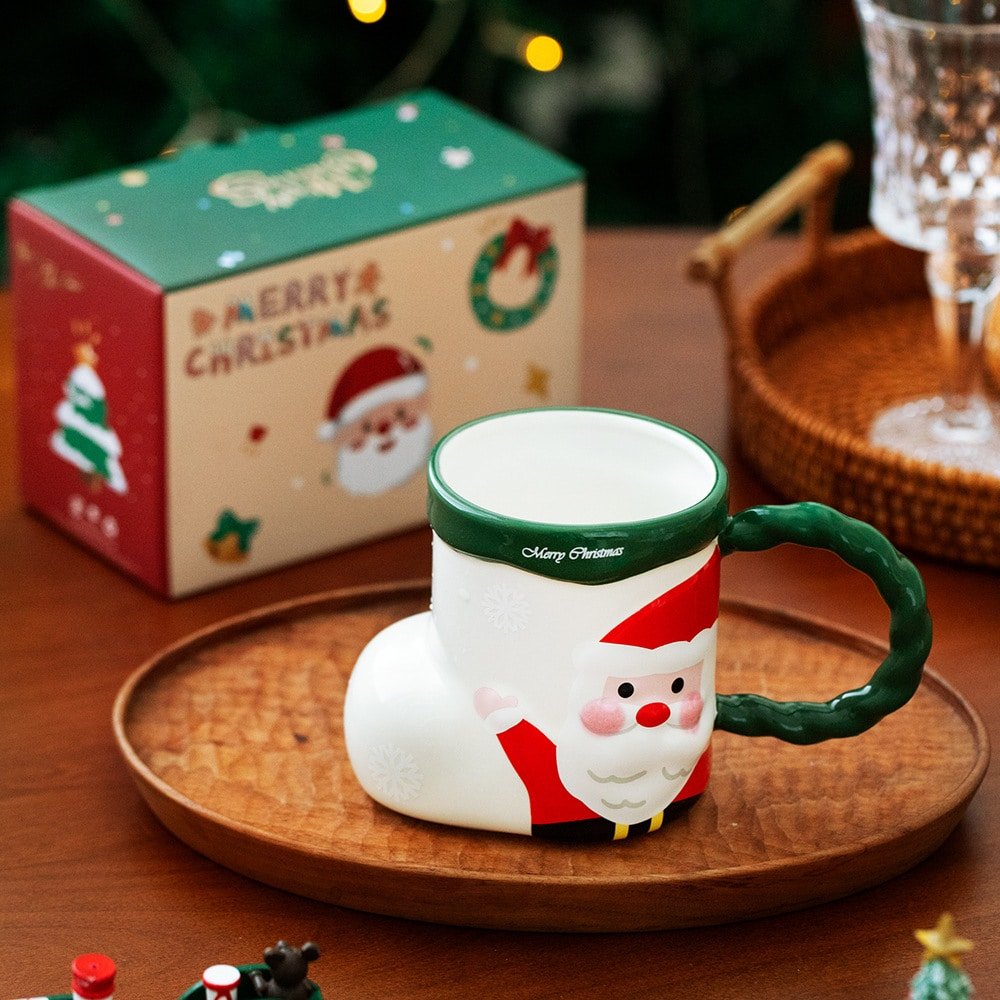 Snowman Stocking-Shaped Ceramic Mug - 图片 5