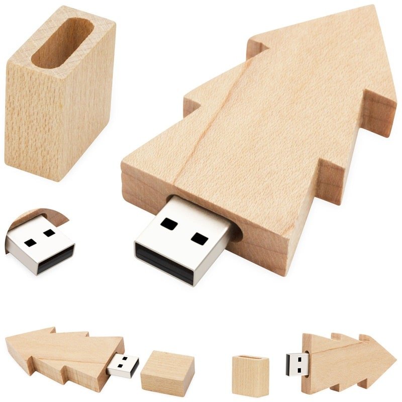 Eco-friendly Christmas Tree USB Flash Drive - 图片 5