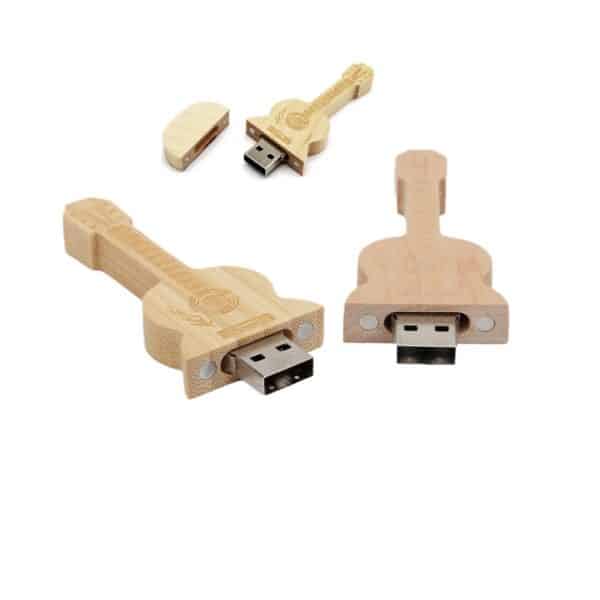 Wooden Guitar USB Flash Drive with Logo - 图片 5