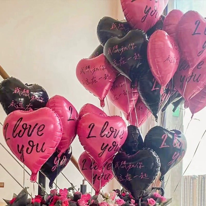 18-Inch Aluminum Foil Heart Balloons - 图片 5