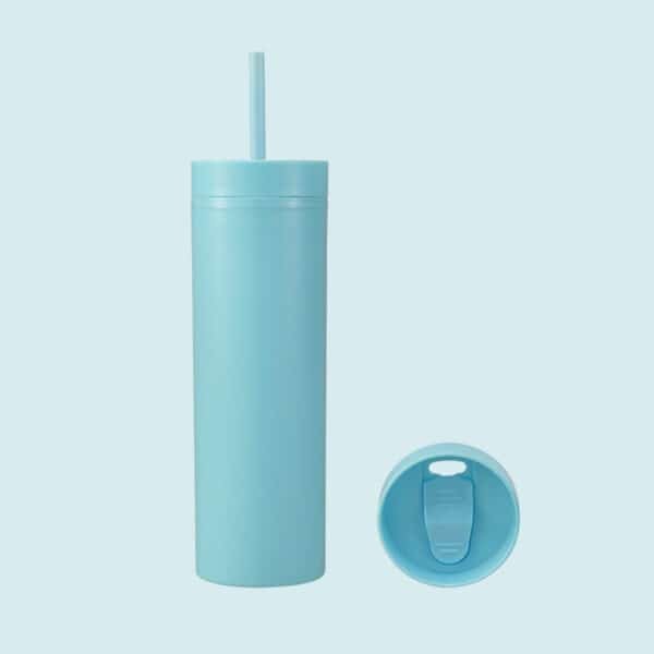 Multi Colored Double-Layer Cup With Straw 16OZ - 图片 5