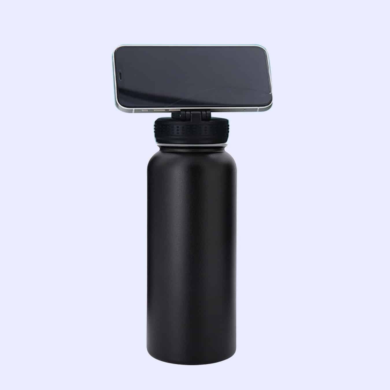 Magnetic Lid Outdoor Portable Mobile Phone Bracket Multifunctional Thermos Bottle-32oz - 图片 5